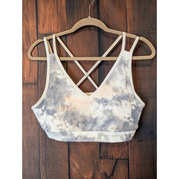 Women's Avia tie-dye cross strap sports bra Sz Large Activewear Running - Picture 1 of 4
